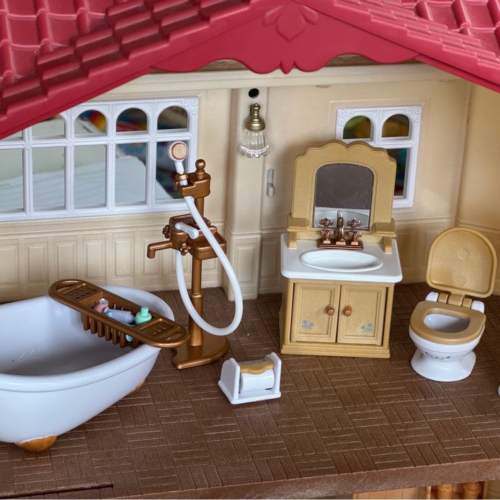 Calico Critter Miniature Bathroom Playset